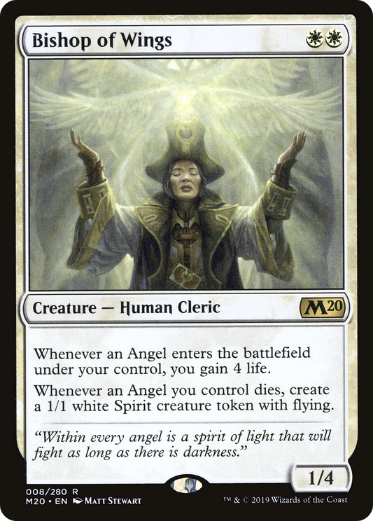 MAGIC: THE GATHERING  - Bishop of Wings (M20-008) - Core Set 2020 Foil