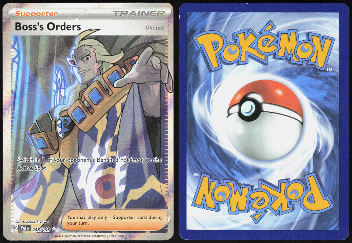 BOSS'S ORDERS (GHETSIS) 248/193 PALDEA EVOLVED POKEMON ULTRA RARE LP