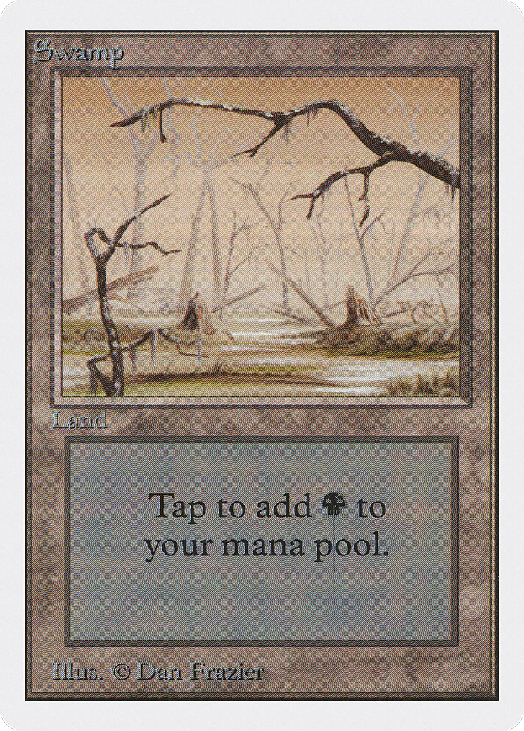 MAGIC: THE GATHERING  - Swamp (B) (2ED-295) - Unlimited Edition