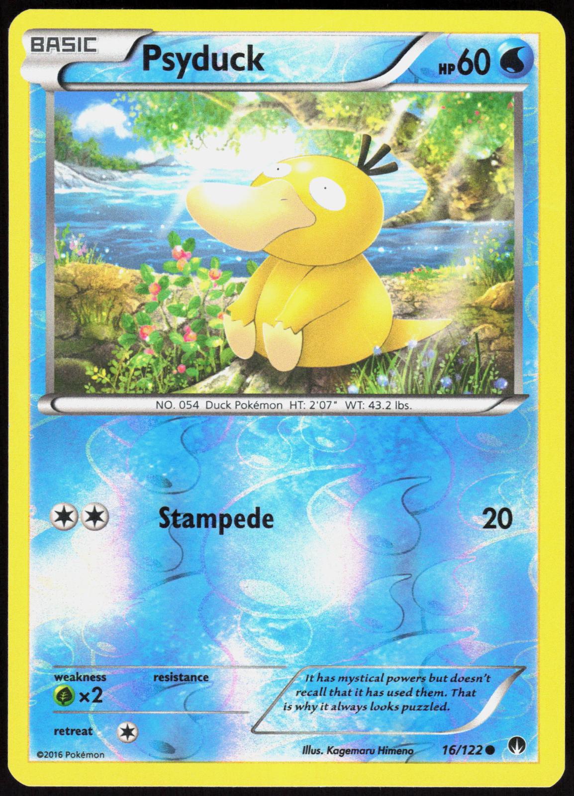 PSYDUCK 16/122 BREAKPOINT POKEMON COMMON REVERSE HOLO LP