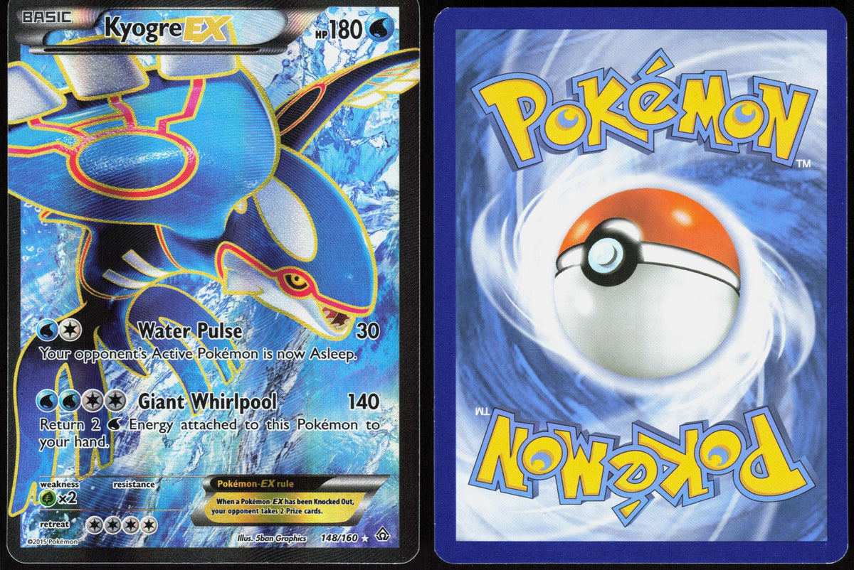 KYOGRE EX 148/160 PRIMAL CLASH POKEMON ULTRA RARE HOLO LP