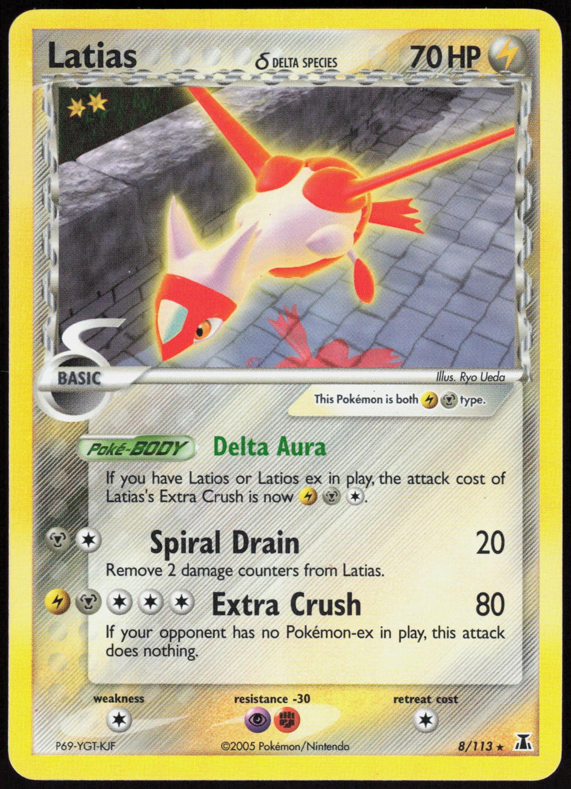 LATIAS 8/113 DELTA SPECIES POKEMON RARE HOLO LP