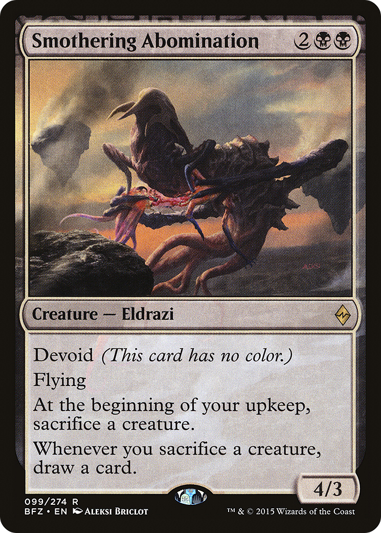 MAGIC: THE GATHERING  - Smothering Abomination (BFZ-099) - Battle for Zendikar: (devoid) Foil