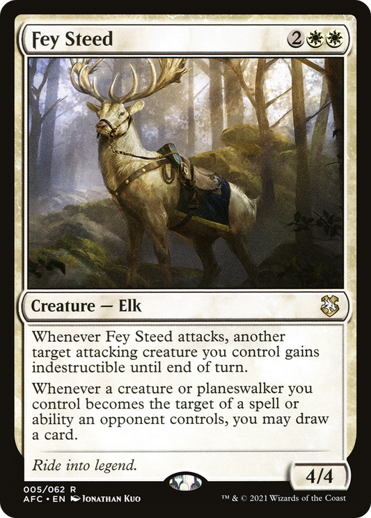 MAGIC: THE GATHERING  - Fey Steed (AFC-005) - Forgotten Realms Commander