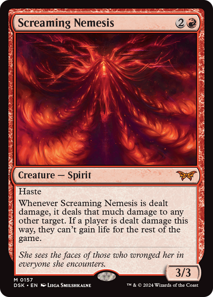 MAGIC: THE GATHERING  - Screaming Nemesis (DSK-157) - Duskmourn: House of Horror Foil