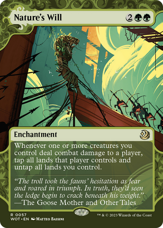 MAGIC: THE GATHERING  - Nature's Will (WOT-057) - Wilds of Eldraine: Enchanting Tales: (Showcase) (Borderless)