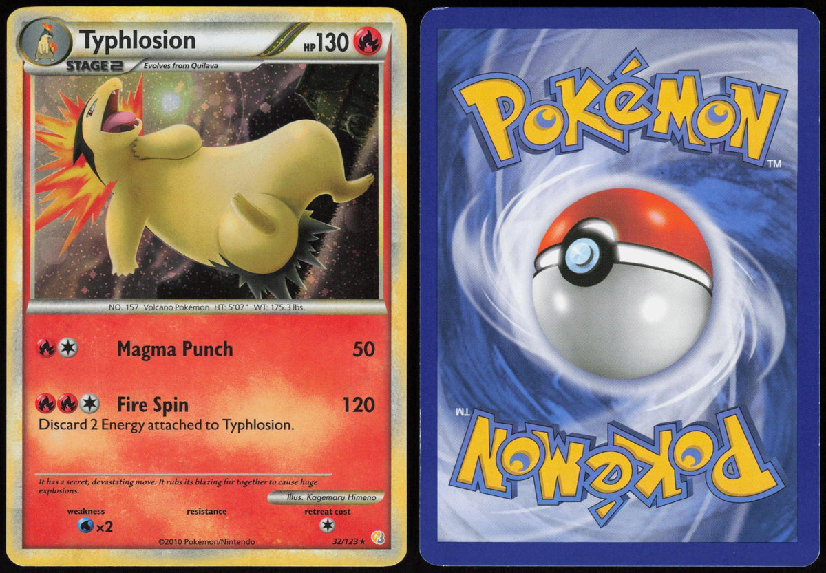 TYPHLOSION (COSMOS HOLO) 32/123 DECK EXCLUSIVES POKEMON HOLO RARE LP