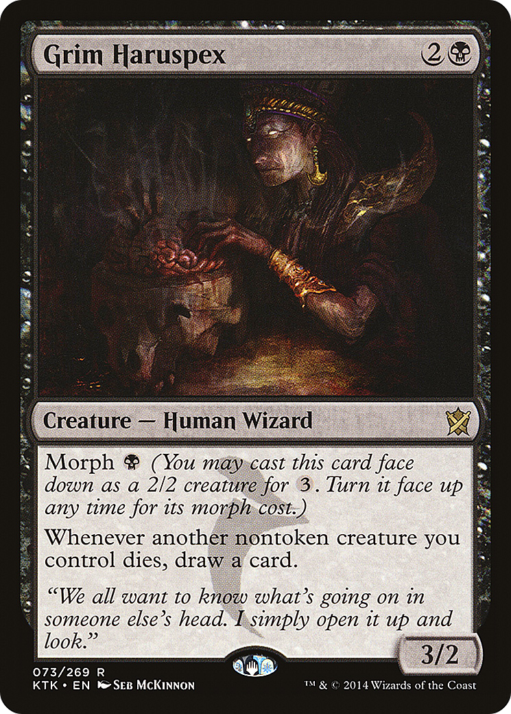 MAGIC: THE GATHERING  - Grim Haruspex (KTK-073) - Khans of Tarkir