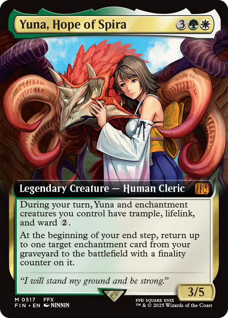 MAGIC: THE GATHERING  - Yuna, Hope of Spira (Extended Art) (FIN-517) - FINAL FANTASY: (Extended Art)
