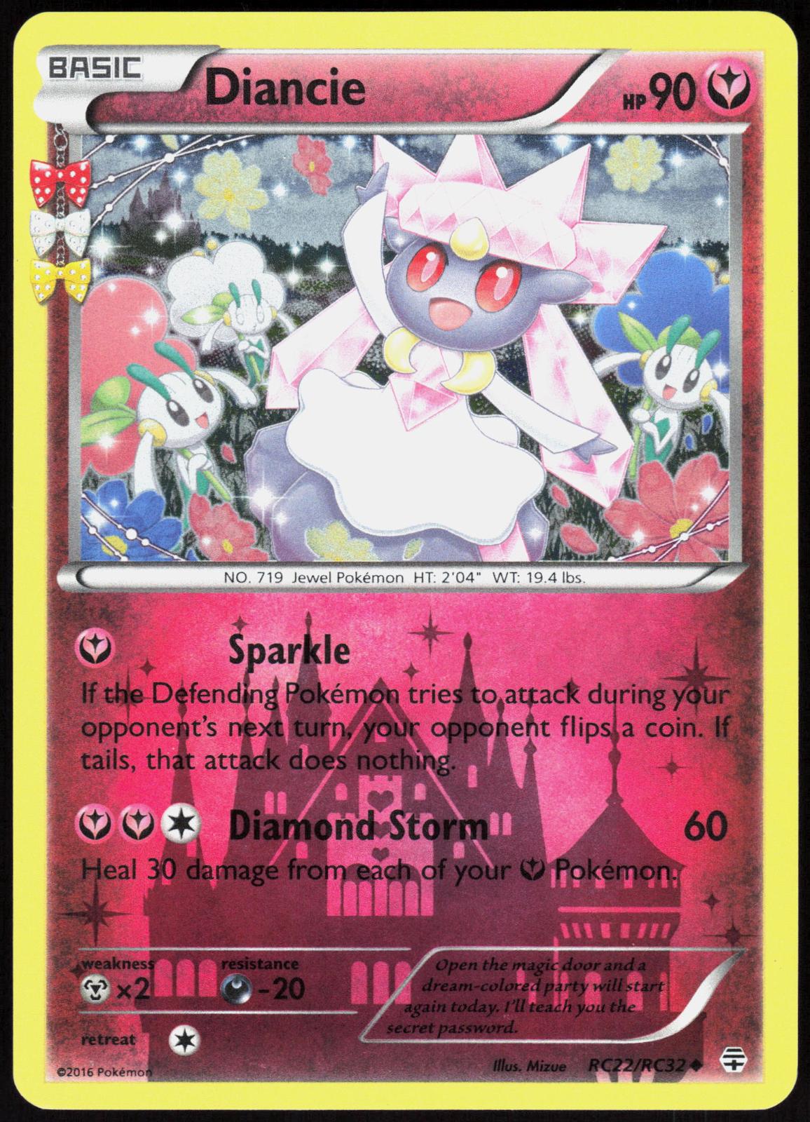DIANCIE RC22/RC32 GENERATIONS POKEMON UNCOMMON HOLO LP