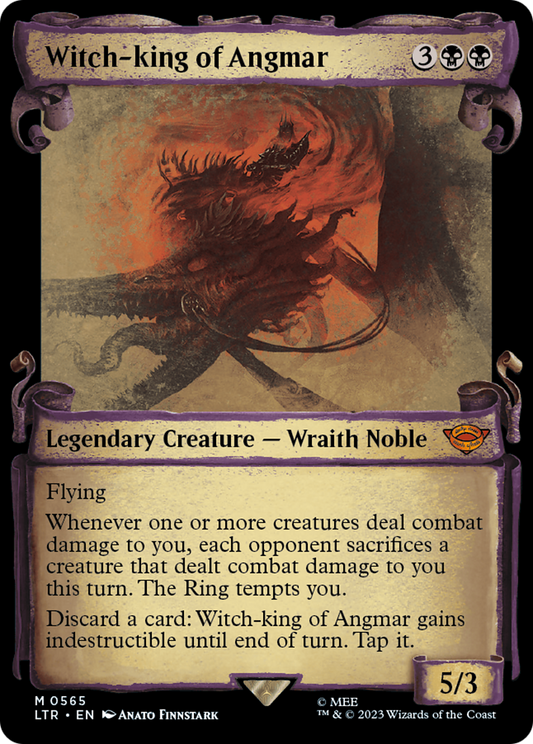 MAGIC: THE GATHERING  - Witch-king of Angmar (Showcase Scrolls) (LTR-565) - The Lord of the Rings: Tales of Middle-earth: (Showcase)