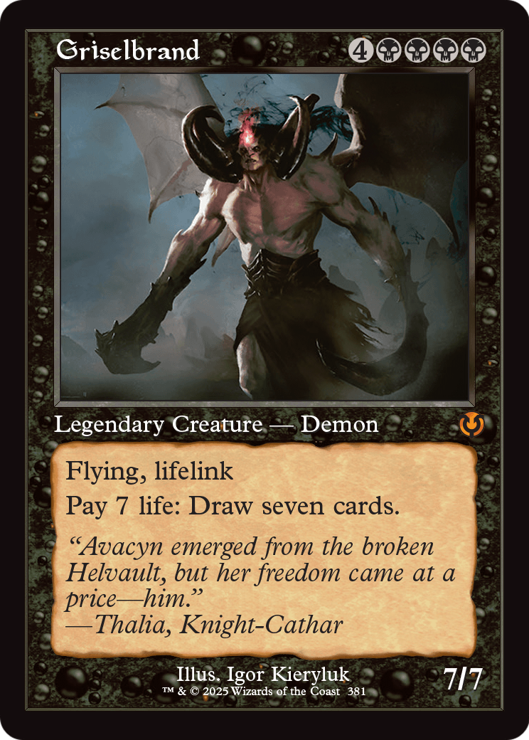 MAGIC: THE GATHERING  - Griselbrand (Retro Frame) (INR-381) - Innistrad Remastered Foil