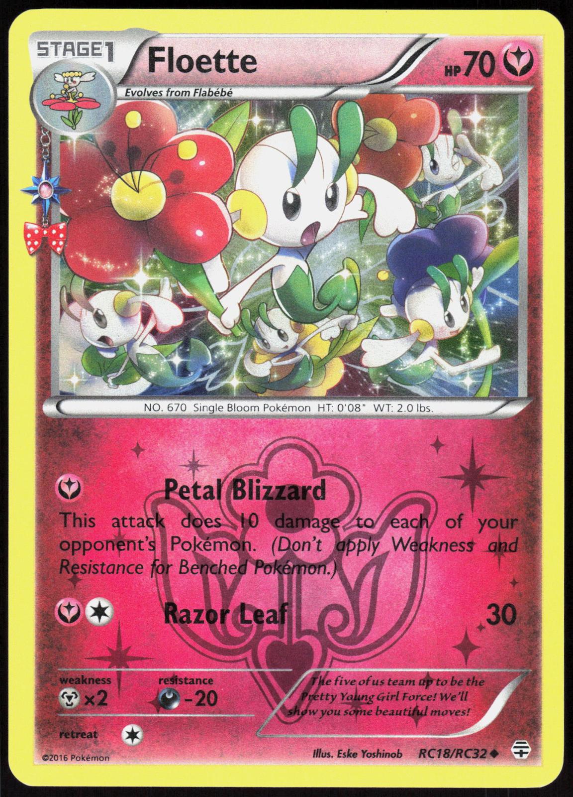 FLOETTE RC18/RC32 GENERATIONS POKEMON UNCOMMON HOLO LP