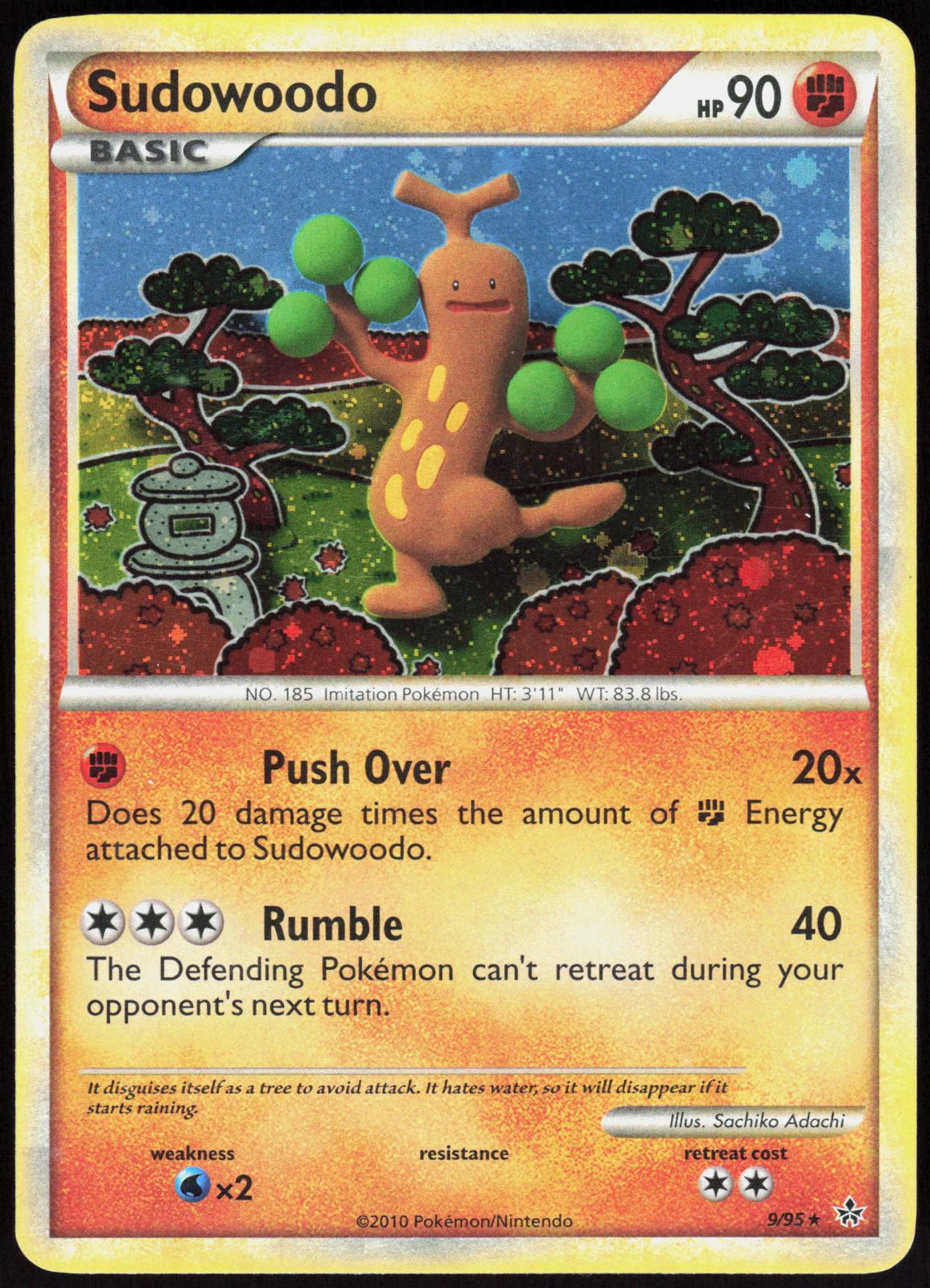 SUDOWOODO 9/95 HGSS UNLEASHED POKEMON RARE HOLO LP