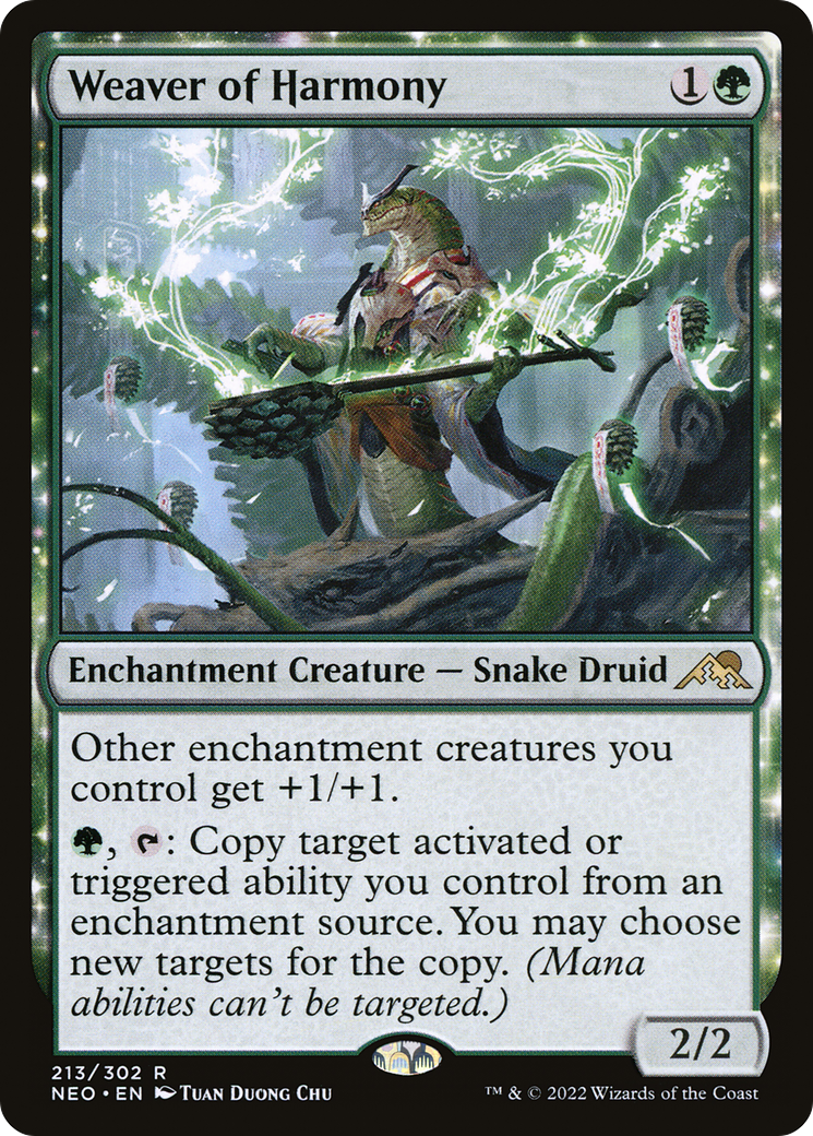 MAGIC: THE GATHERING  - Weaver of Harmony (NEO-213) - Kamigawa: Neon Dynasty: (enchantment)