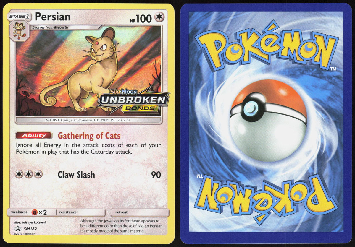 PERSIAN - (PRERELEASE) SM182 SUN & MOON PROMO POKEMON PROMO HOLO LP
