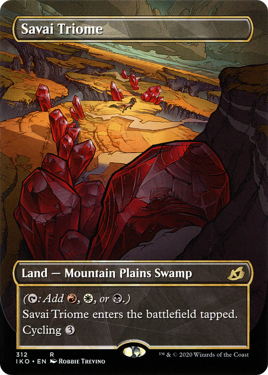 MAGIC: THE GATHERING  - Savai Triome (Showcase) (IKO-312) - Ikoria: Lair of Behemoths: (Showcase) (Borderless)