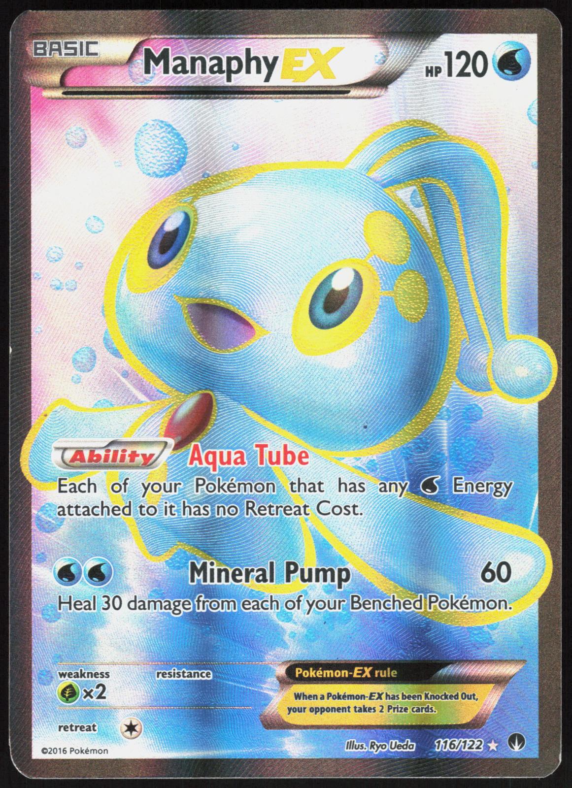 MANAPHY EX 116/122 BREAKPOINT POKEMON ULTRA RARE LP