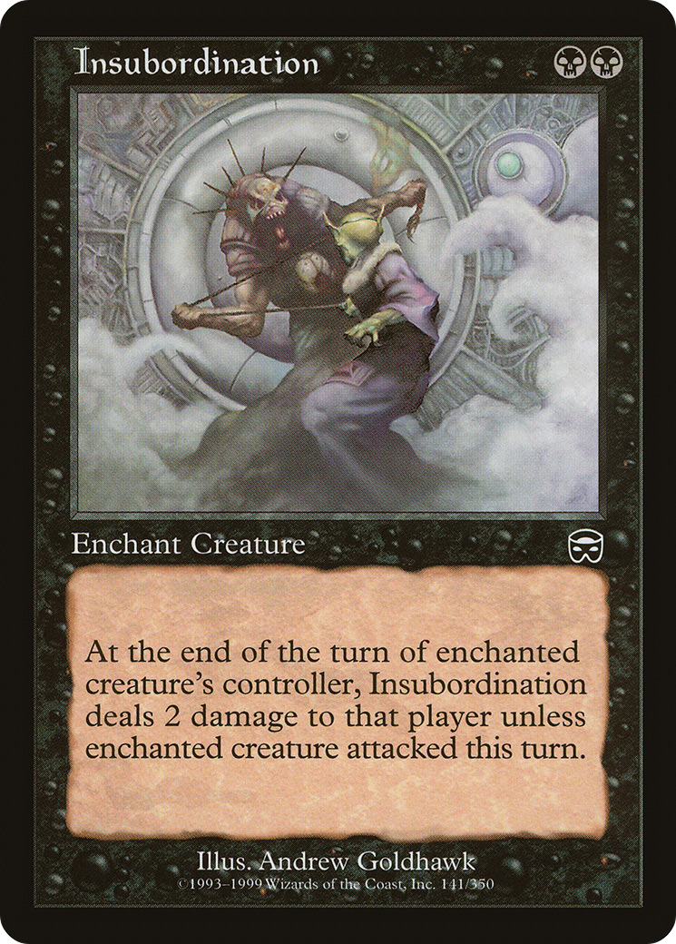 MAGIC: THE GATHERING  - Insubordination (MMQ-141) - Mercadian Masques