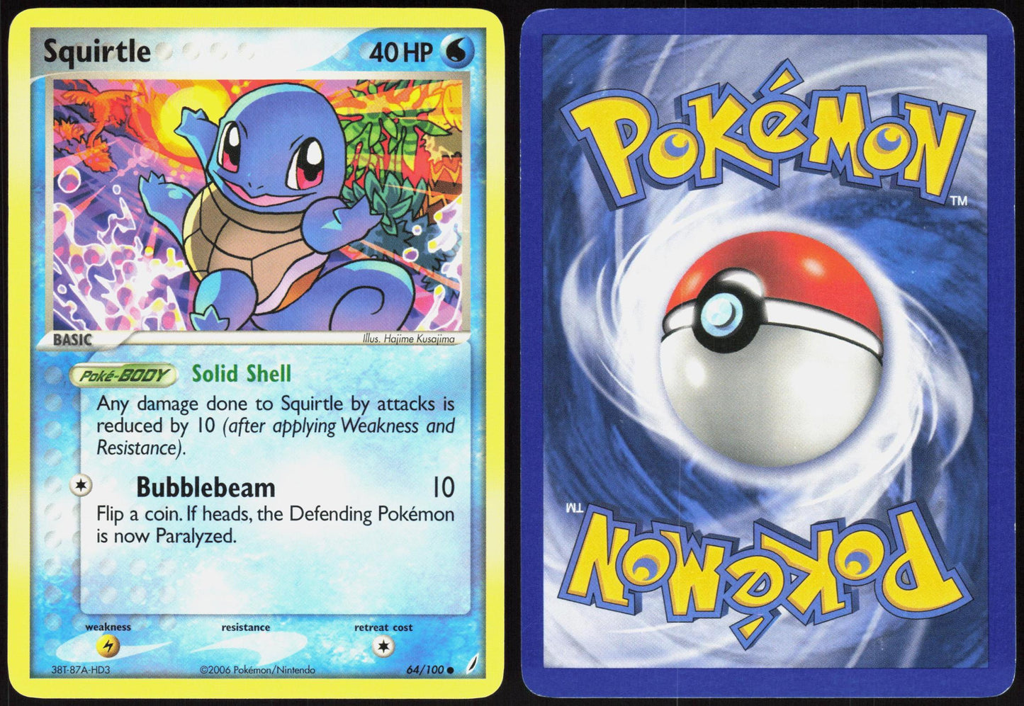 SQUIRTLE 64/100 CRYSTAL GUARDIANS POKEMON COMMON LP
