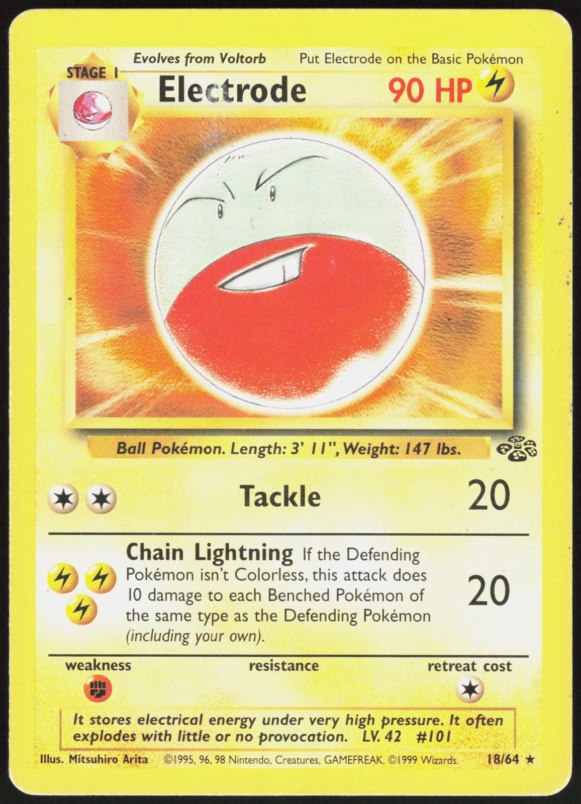 ELECTRODE 18/64 JUNGLE POKEMON RARE UNLIMITED MP