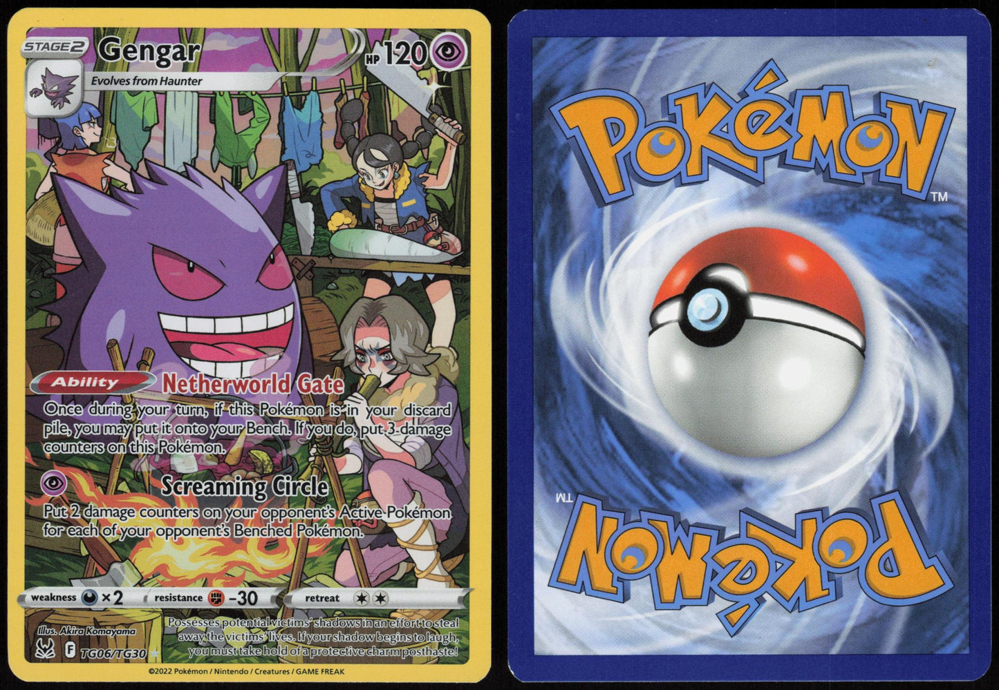 GENGAR TG06/TG30 LOST ORIGIN TRAINER GALLERY POKEMON HOLO LP
