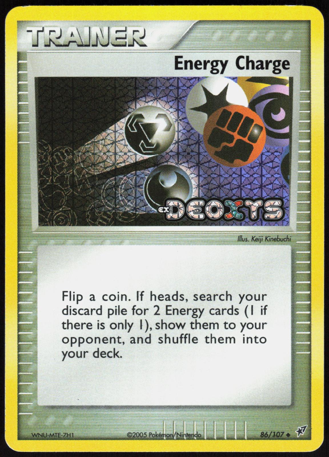 ENERGY CHARGE 86/107 DEOXYS POKEMON UNCOMMON REVERSE HOLO NM