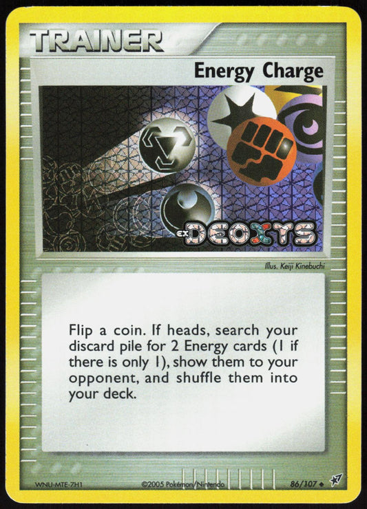 ENERGY CHARGE 86/107 DEOXYS POKEMON UNCOMMON REVERSE HOLO NM