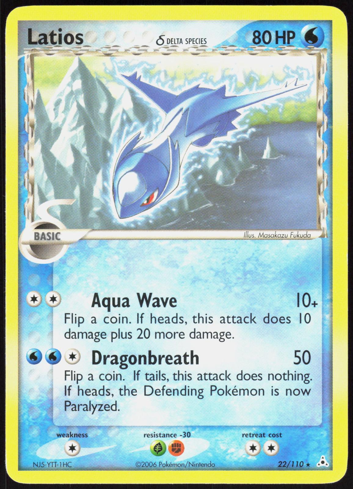 LATIOS Δ 22/110 HOLON PHANTOMS POKEMON RARE LP