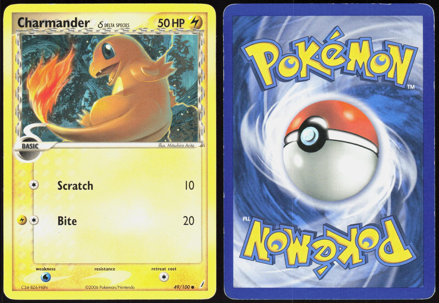 CHARMANDER Δ 49/100 CRYSTAL GUARDIANS POKEMON COMMON MP
