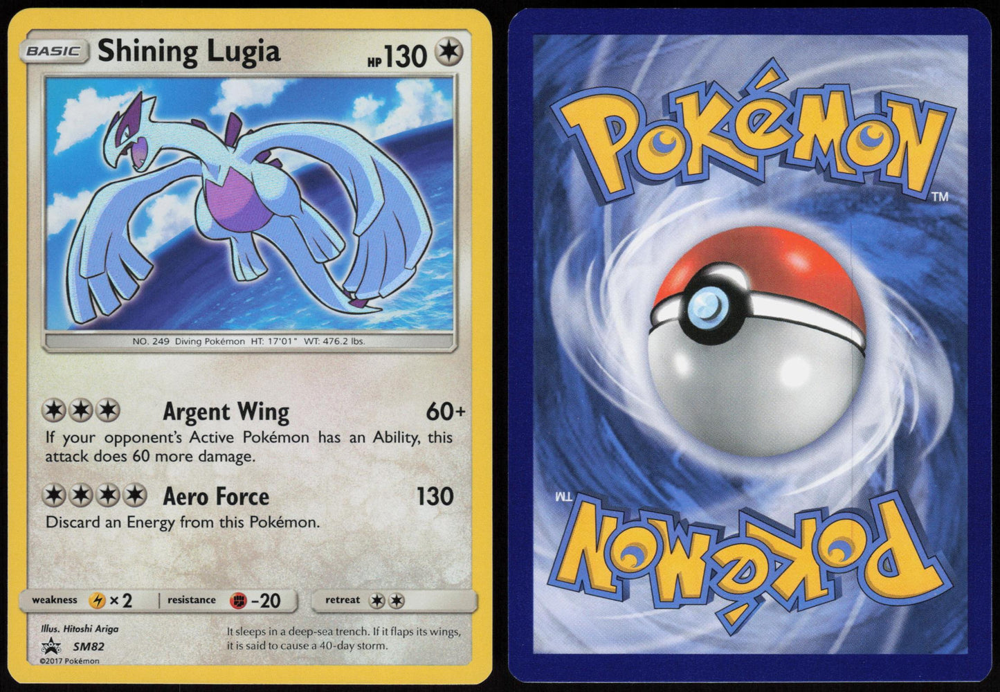 SHINING LUGIA - SM82 SUN & MOON PROMO POKEMON PROMO HOLO LP