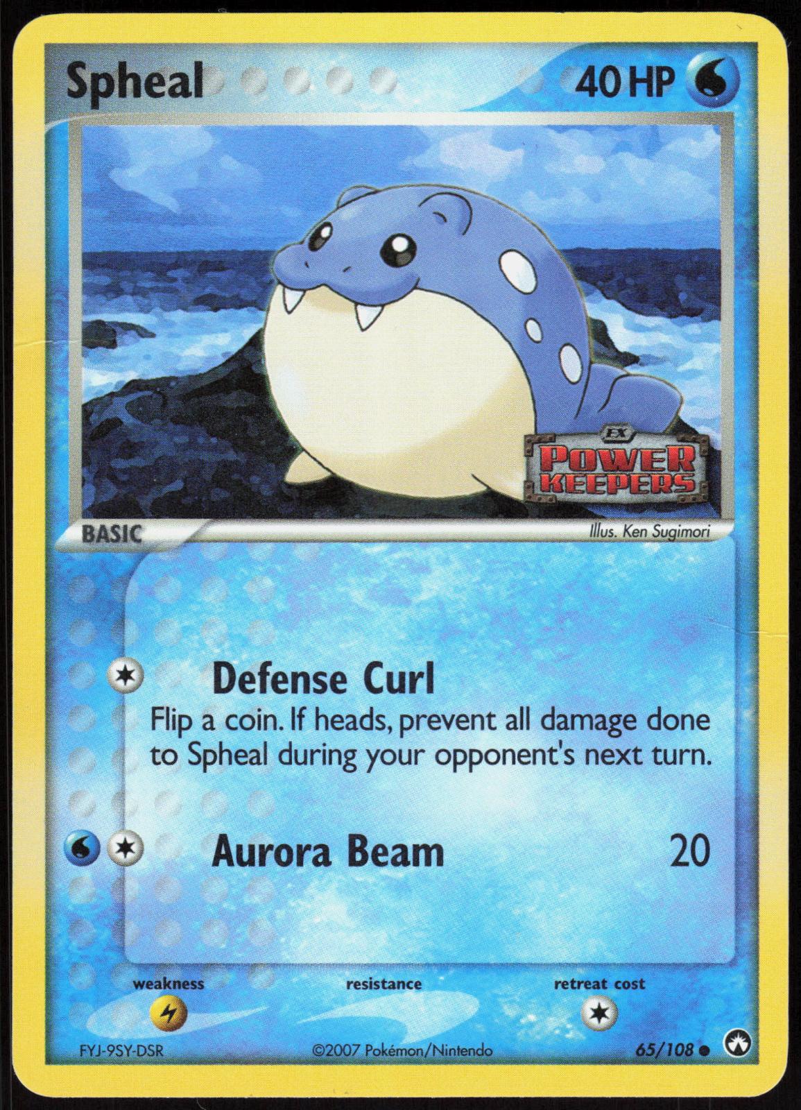 SPHEAL 65/108 POWER KEEPERS POKEMON COMMON REVERSE HOLO MP