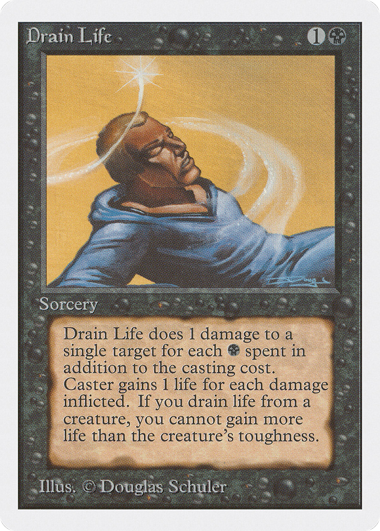 MAGIC: THE GATHERING  - Drain Life (2ED-106) - Unlimited Edition