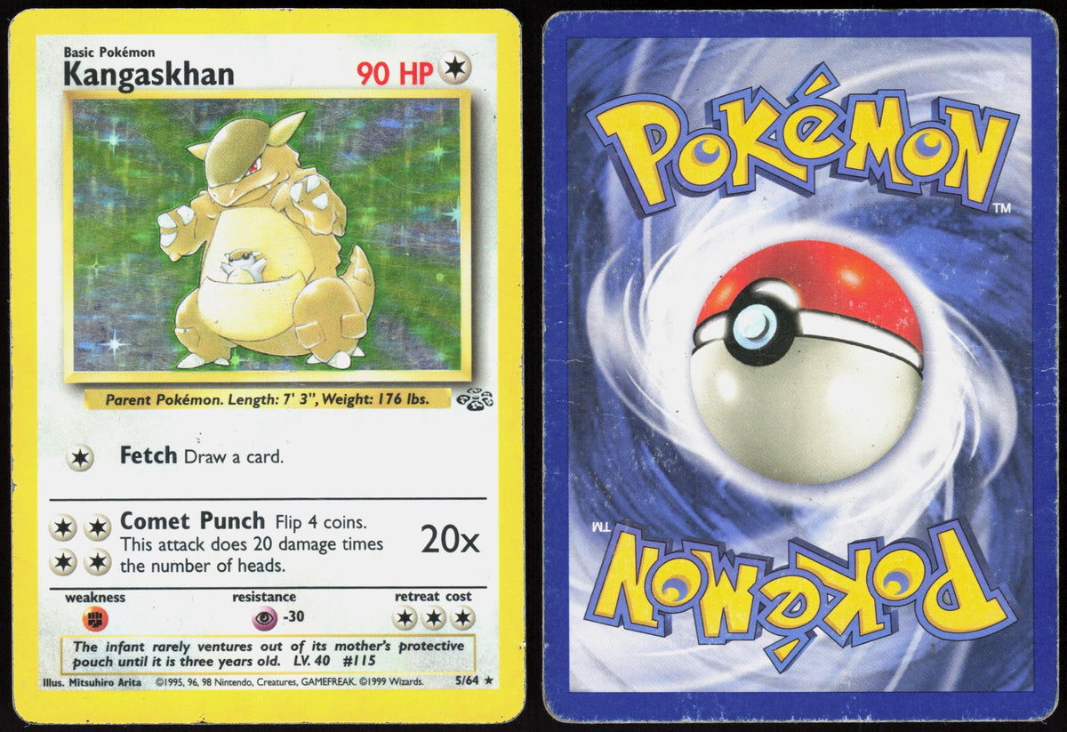 KANGASKHAN 5/64 JUNGLE POKEMON RARE UNLIMITED HOLO HP