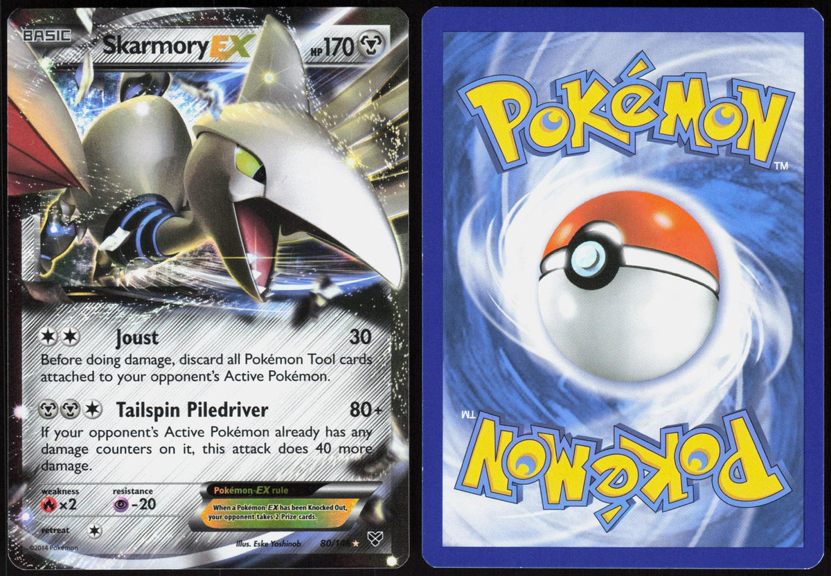 SKARMORY EX 80/146 XY BASE SET POKEMON EX RARE HOLO LP