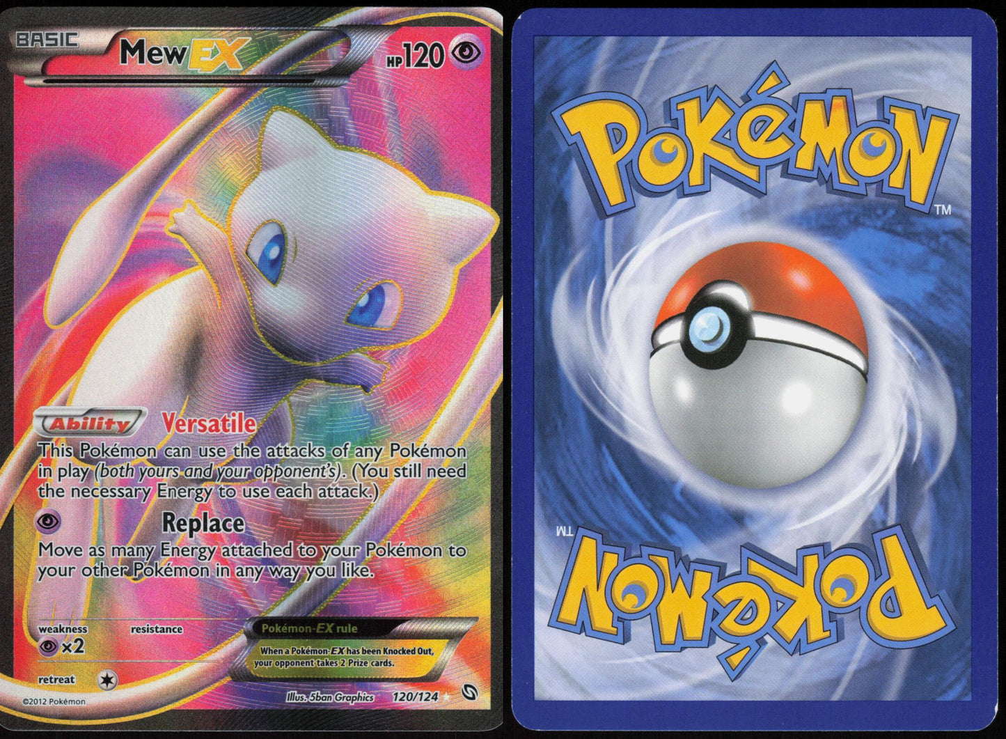 MEW EX 120/124 DRAGONS EXALTED POKEMON ULTRA RARE HOLO LP