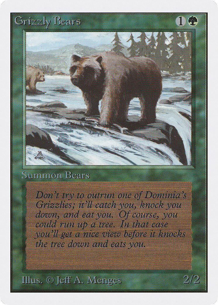 MAGIC: THE GATHERING  - Grizzly Bears (2ED-200) - Unlimited Edition