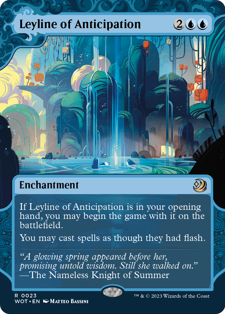 MAGIC: THE GATHERING  - Leyline of Anticipation (WOT-023) - Wilds of Eldraine: Enchanting Tales: (Showcase) (Borderless)