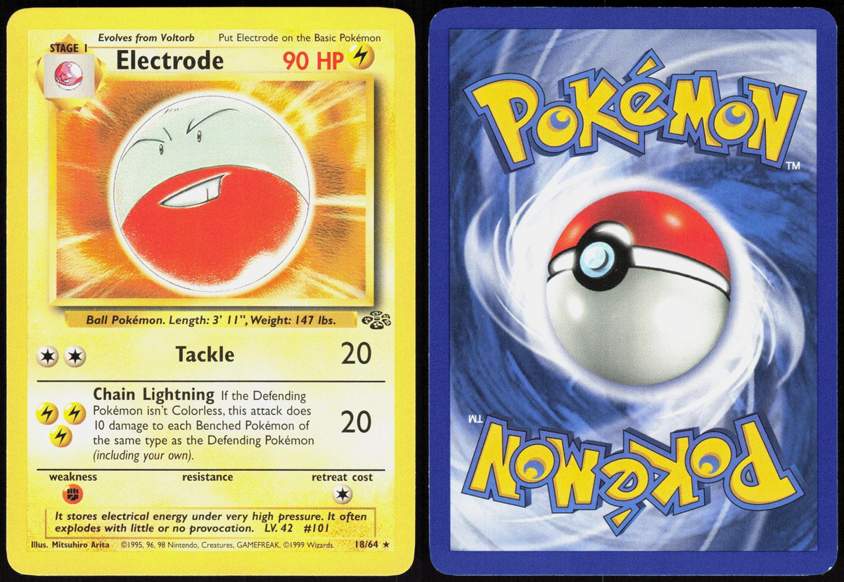 ELECTRODE 18/64 JUNGLE POKEMON RARE UNLIMITED LP