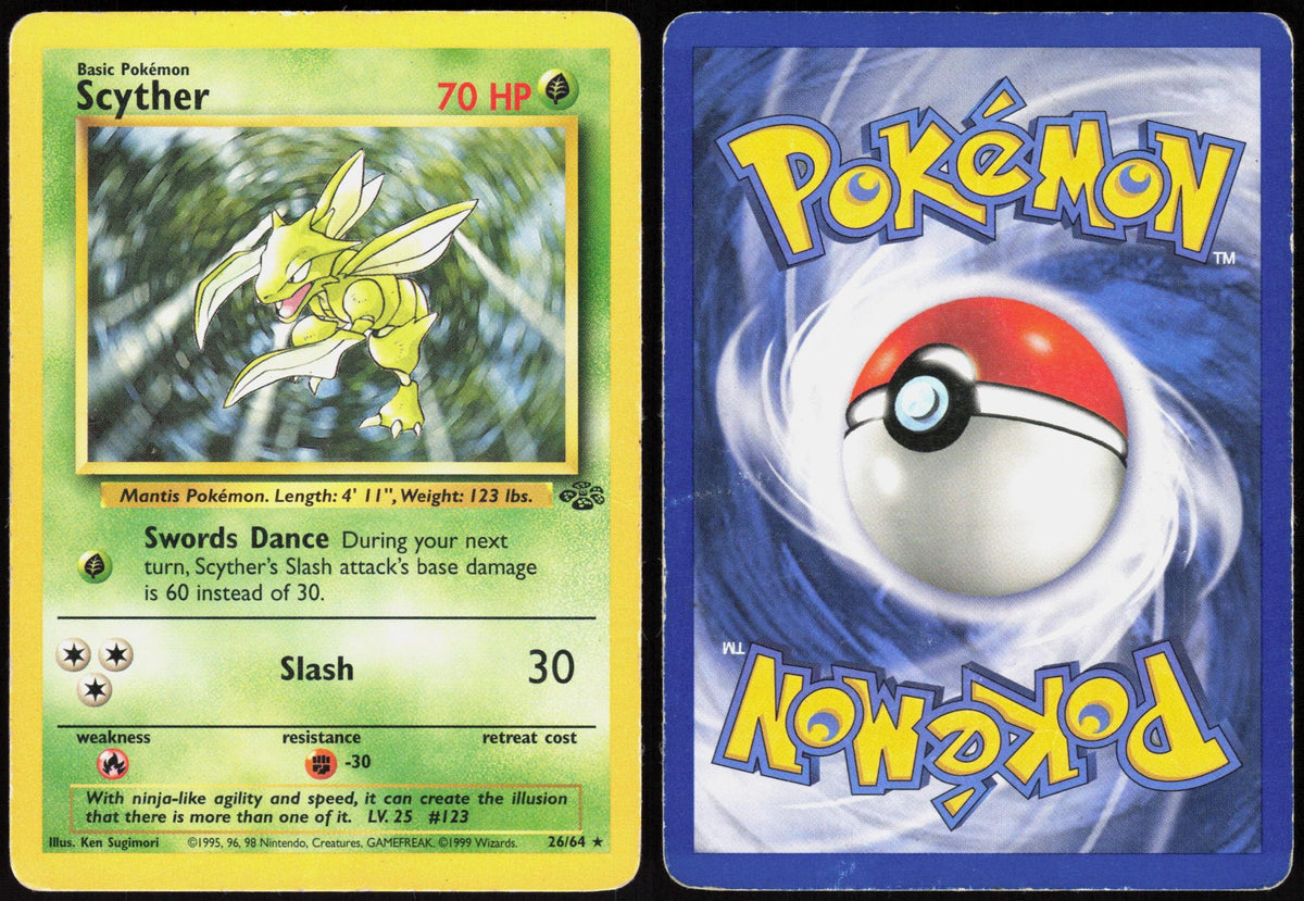 SCYTHER 26/64 JUNGLE POKEMON RARE UNLIMITED HP