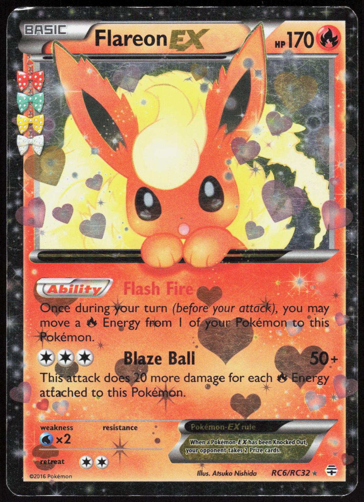 FLAREON EX RC6/RC32 GENERATIONS POKEMON EX RARE HOLO HP