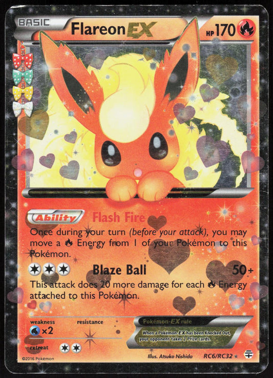 FLAREON EX RC6/RC32 GENERATIONS POKEMON EX RARE HOLO HP