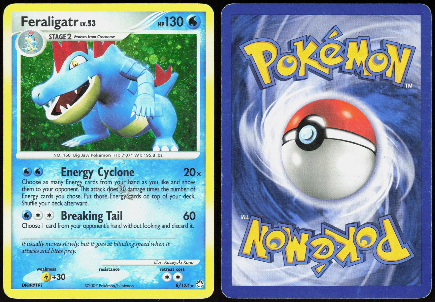 FERALIGATR 8/123 MYSTERIOUS TREASURES POKEMON RARE HOLO MP