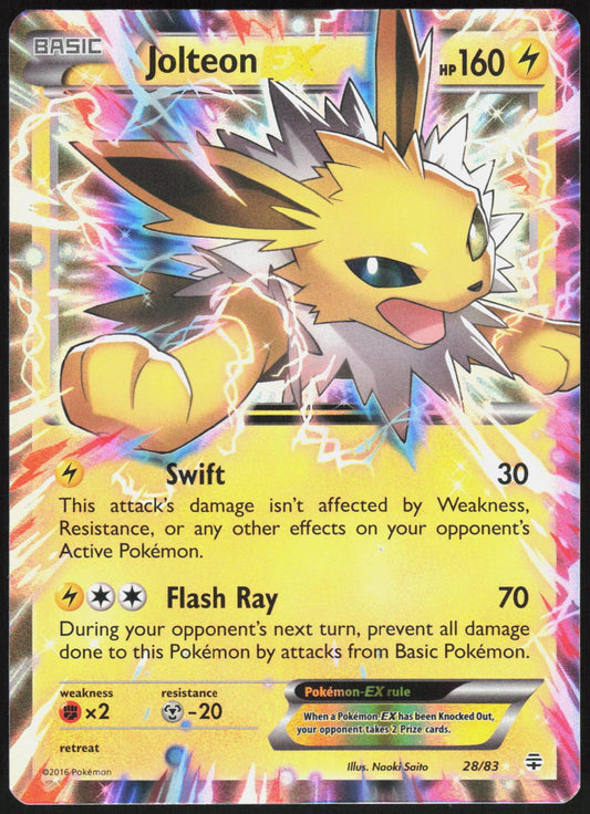 JOLTEON EX 28/83 GENERATIONS POKEMON EX RARE LP