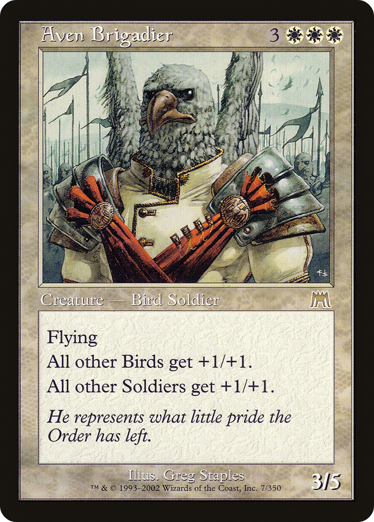 MAGIC: THE GATHERING  - Aven Brigadier (ONS-007) - Onslaught Foil