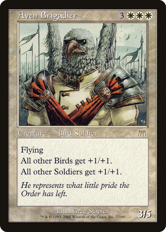 MAGIC: THE GATHERING  - Aven Brigadier (ONS-007) - Onslaught Foil