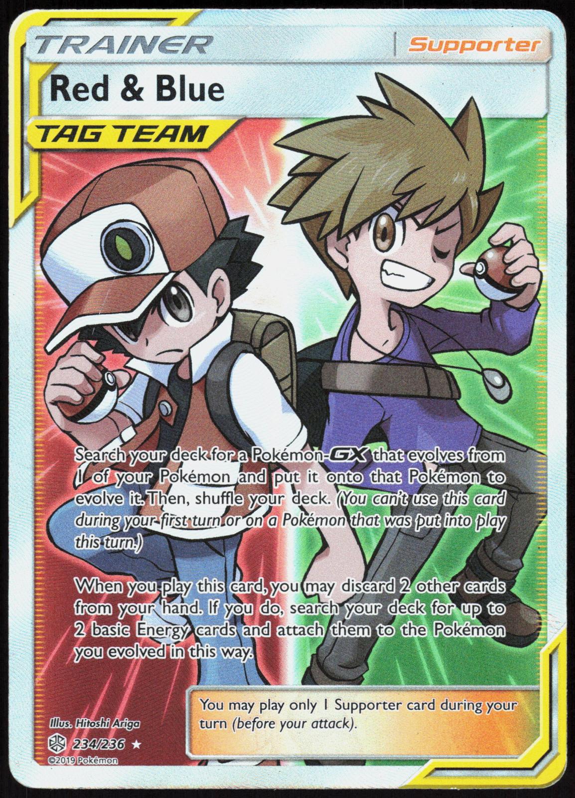 RED & BLUE 234/236 COSMIC ECLIPSE POKEMON ULTRA RARE LP