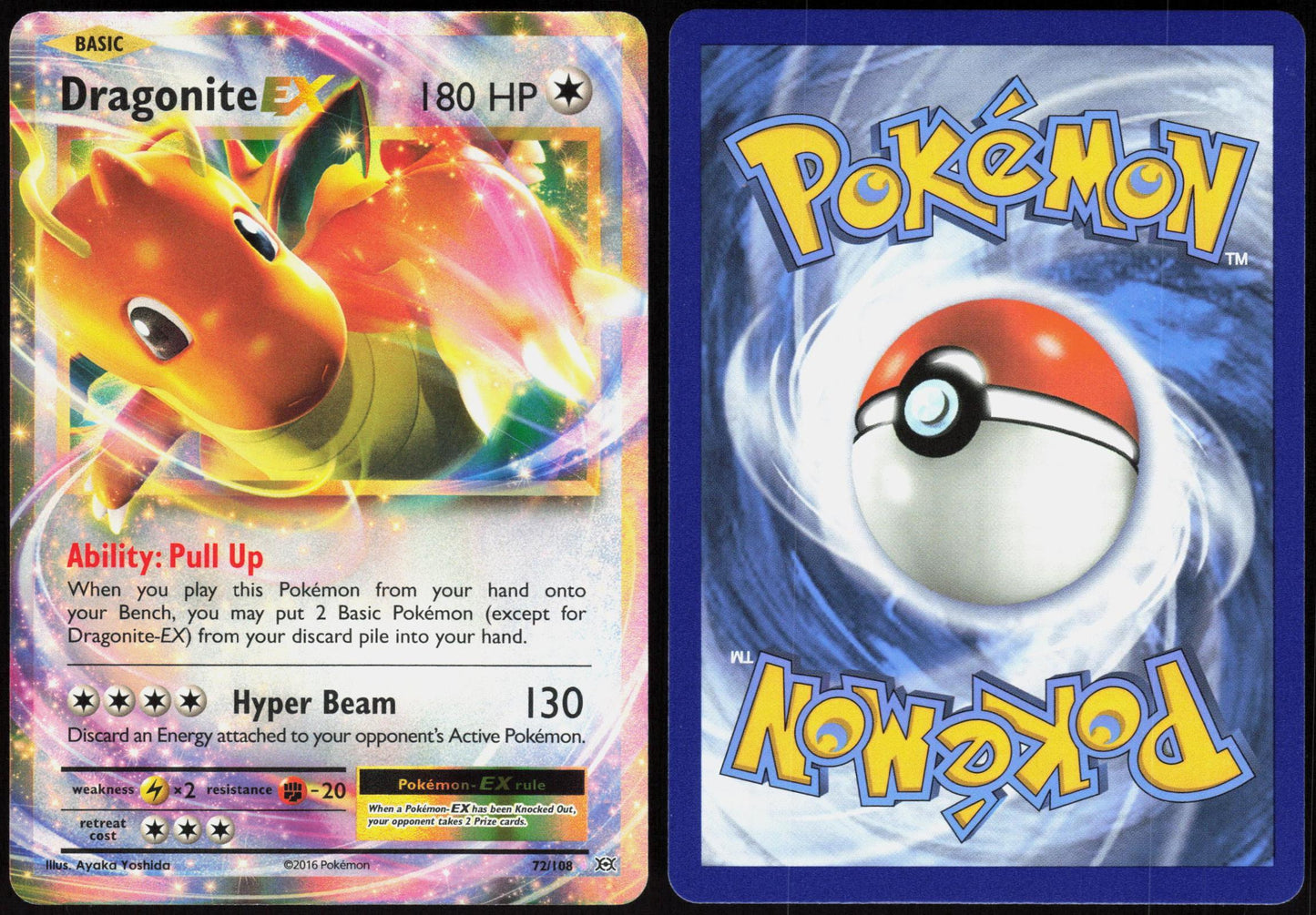 DRAGONITE EX 72/108 EVOLUTIONS POKEMON EX RARE HOLO NM