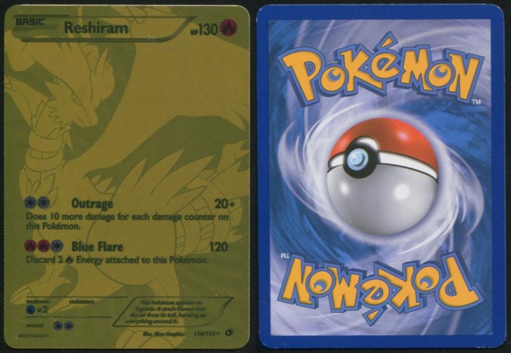RESHIRAM (114 FULL ART SECRET RARE) 114/113 LEGENDARY TREASURES POKEMON LP