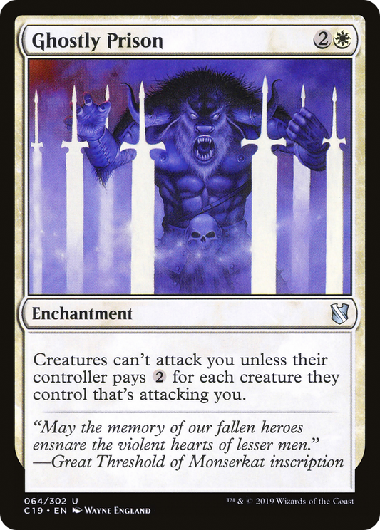 MAGIC: THE GATHERING  - Ghostly Prison (C19-064) - Commander 2019